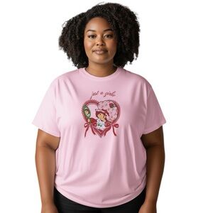 Strawberry‎ Shortcake Tee Shirt Women XXL - Graphic Pink Gift Ready         Z